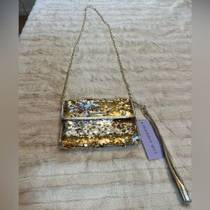 Madden Girl Gold Wristlet With Sequins